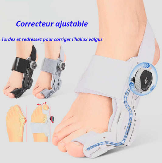Orthèse orteil anti-dérapante avec sangle ajustable correction hallux valgus

